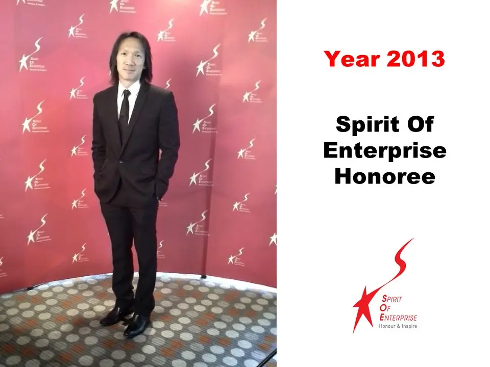 Nelson Chong as a Spirit of Enterprise honouree, 2013