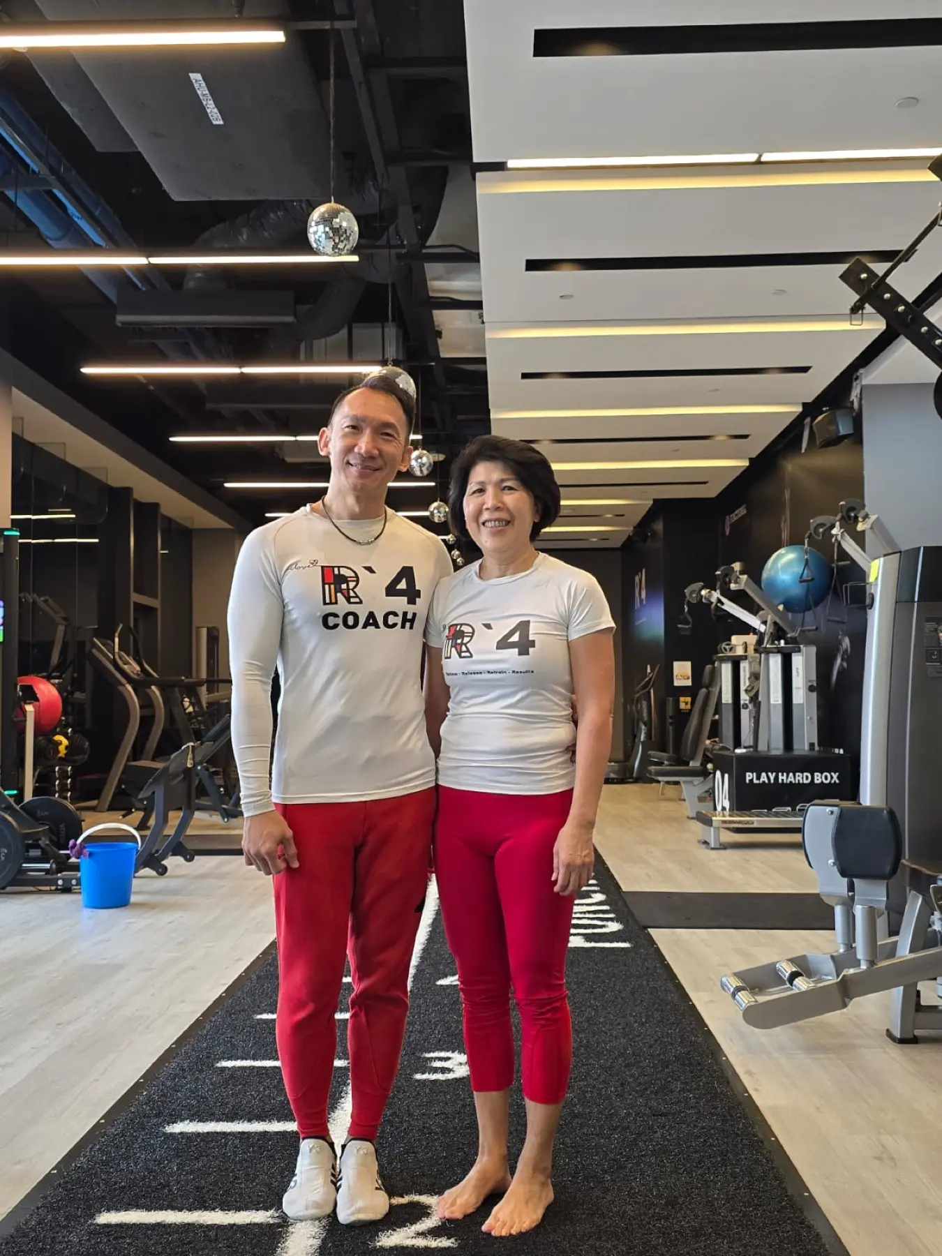 An FTI client with her coach