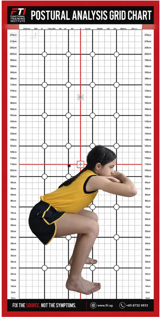 FTI personal training client in the first squat assessment